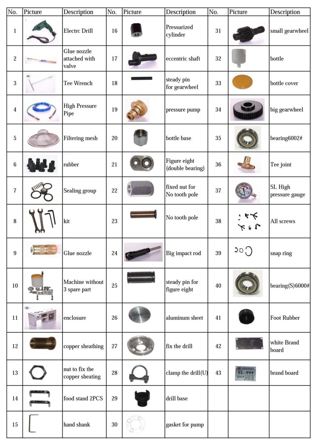 Waterproof SL-999 High Pressure Polyurethane PU Epoxy Resin Crack Repairs Injection Machine