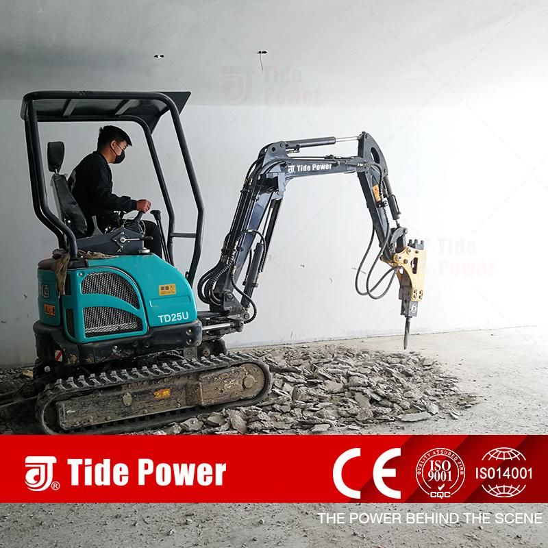 Tide Mini Pelles 2.5t Imported Perkins Engine Imported Mini Compact Excavator