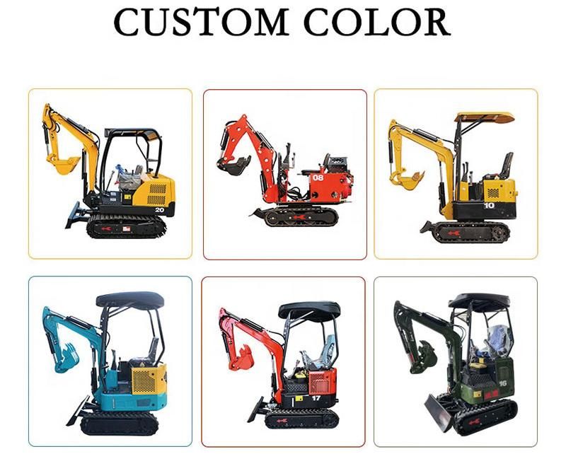 1.5ton Hydraulic Mini CE EPA Mini Compact Home Garden Diesel Crawler Excavator New Price Excavator for Sale From China