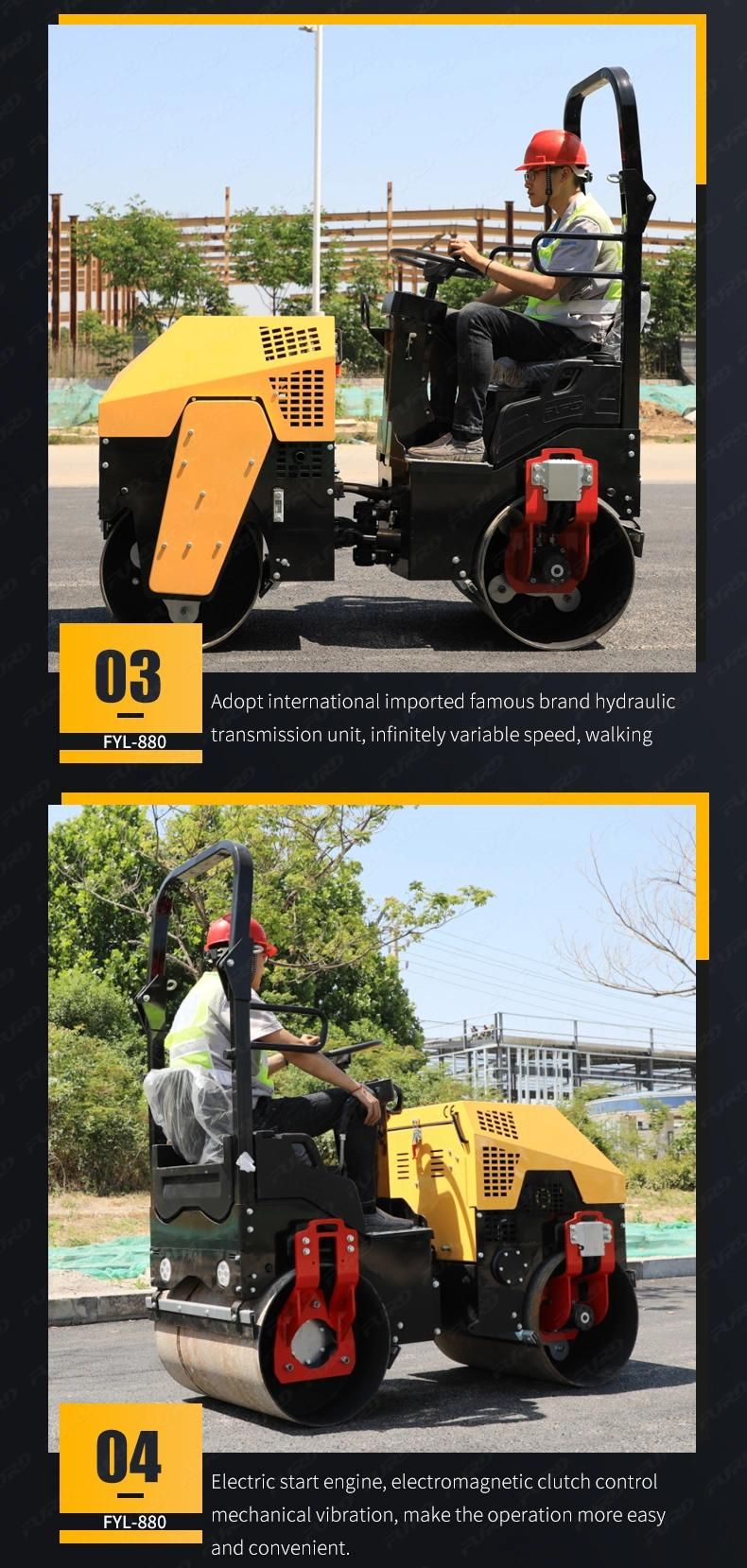 Global Road Roller Market Hot Selling 1 Ton Vibratory Tandem Roller