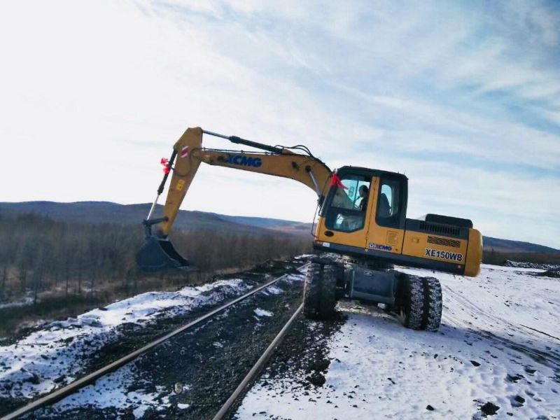 XCMG Official Xe150wb 15 Ton Wheeled Excavators Hydraulic