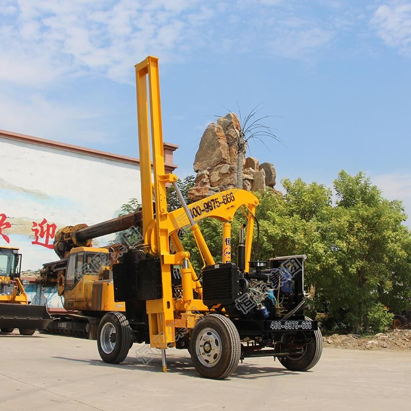 Wheel Type Hydraulic Hammer Pile Driver