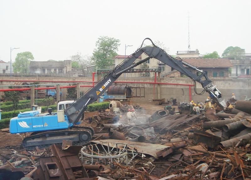 Bonny 46ton Electric Hydraulic Material Handling Machine Handler on Track for Scrap and Waste Recycling