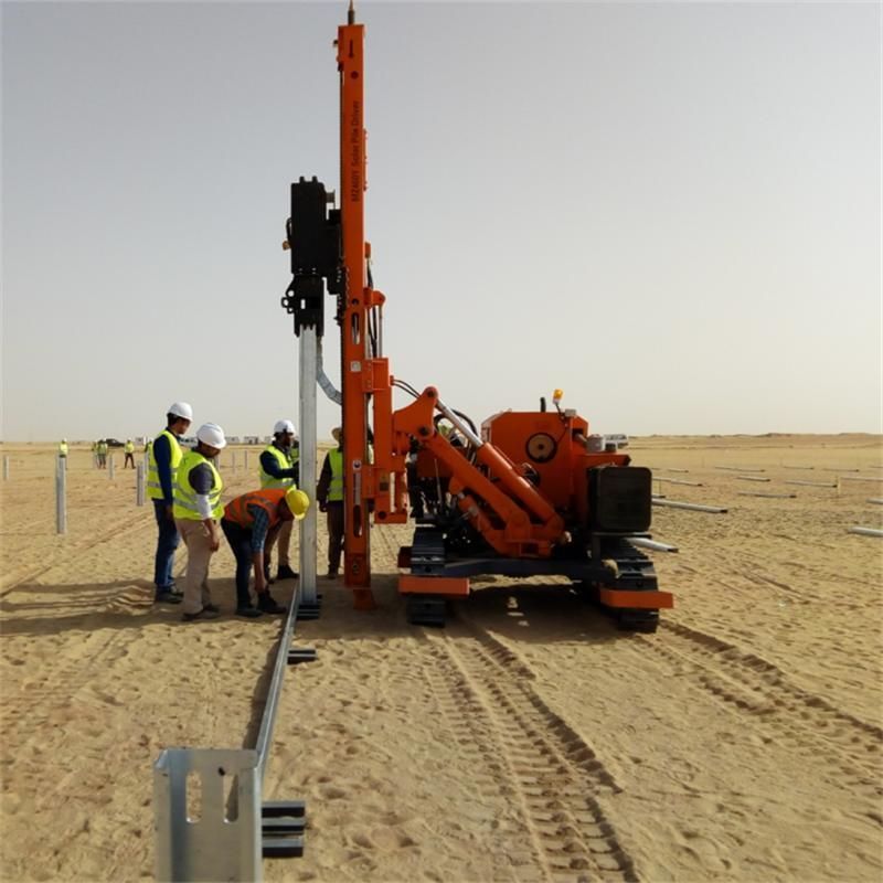 Diesel Engine Solar Pole Pile Driver Machine for Big Hole Auger Drill 45m Deep