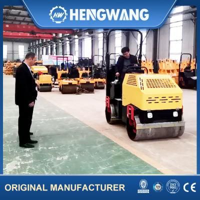High Performance Price Small 1 Ton Mini Single Double Drum Vibratory Compactor Diesel Ride on Road Roller