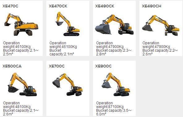 XCMG Brand Excavator Machinery 1 Ton-7000 Ton Excavator China Top Excavator Machine with Excavator Parts for Sale