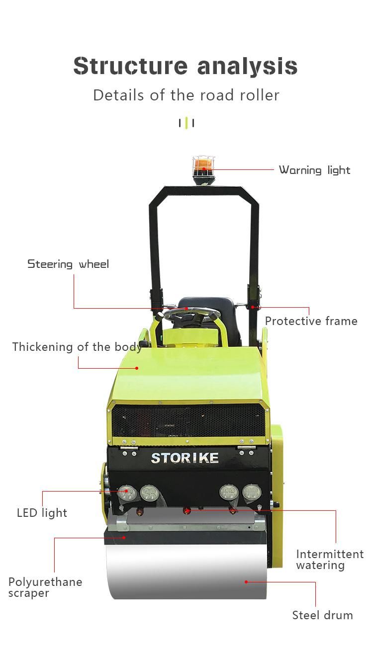 Good Sales 720kg Driving Type Light Weight Hydraulic Pump Vibration Road Roller