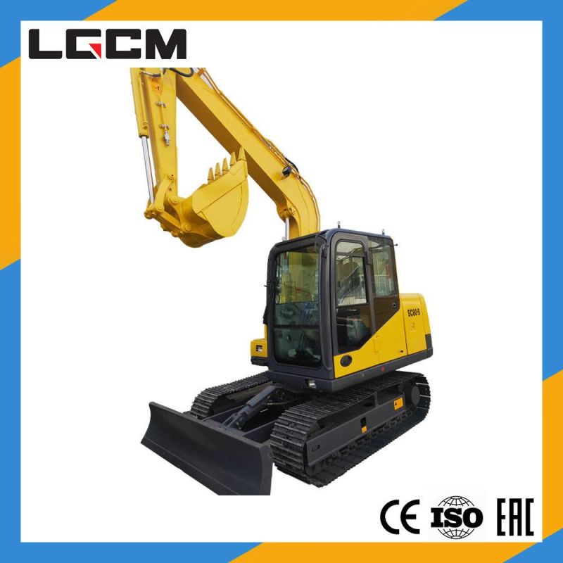 Lgcm Big Road Construction Machine Mining Excavator 8t with Cabin