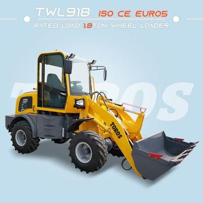 China Famous Brand Toros Twl918 Best Compact Four Wheel Small Mini Loader Full Hydraulic Telescopic Pump with Various Attachments for Sale