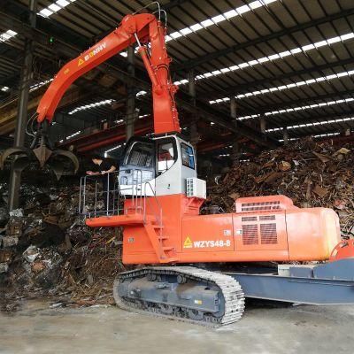 China Bonny Wzys48-8c 48 Ton Dual Power Hydraulic Material Handler with Orange-Peel Grab