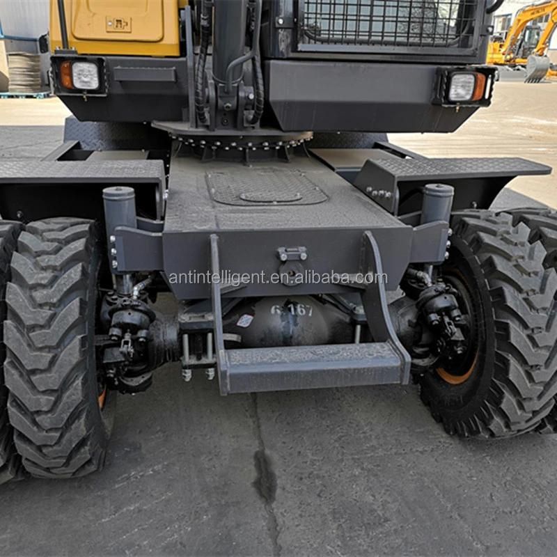 EPA CE Mini 3 Ton 4ton 6ton 7ton Wheel Excavator for Europe and Us