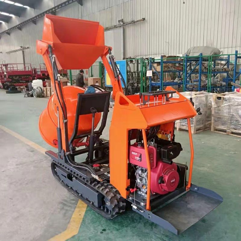Self-Loading Crawler Dumper Concrete Mixer 500L