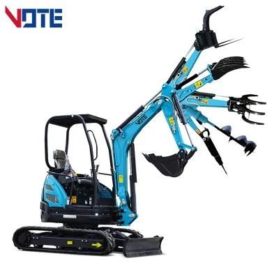 Top Level Quality 2 Ton 2.6 Ton Medium Size Hydraulic Crawler Excavator 0.06m3 Mini Excavator Operating Weight 2020kg Hot