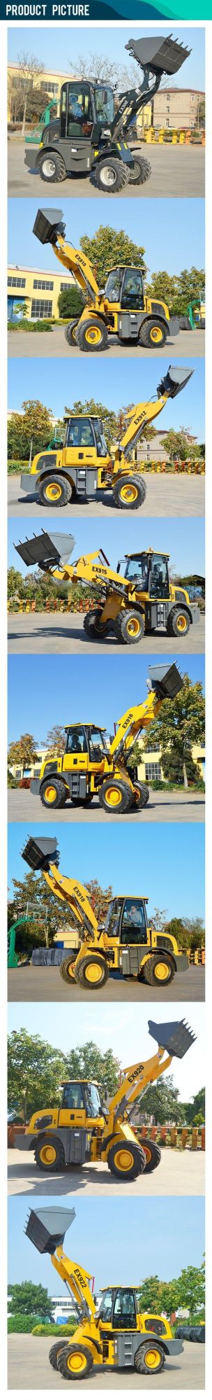 Huaya Hydraulic Mini Loaders for Sale Price Ex915 Wheel Loader