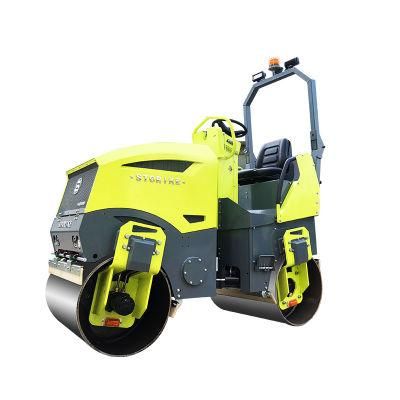 High Efficiency Fully Hydraulic 2 Ton Double Drum New Road Roller
