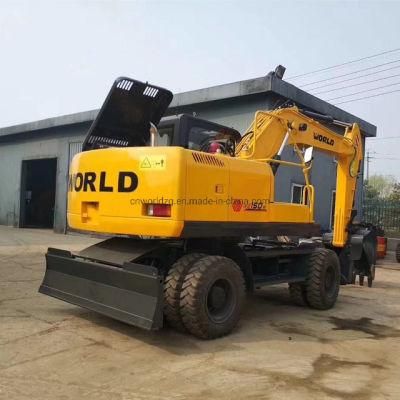 Tyre Type Hydraulic Excavator with Bucket and Grapple