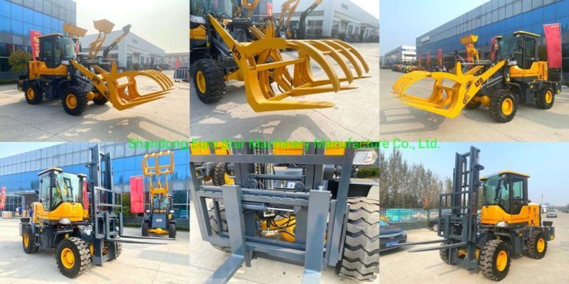 1.8t Articulated Multifunctional Mini Loader Wheel Loader Compact Hydraulic Loader Construction Machinery for Construction, Farm and Garden with CE