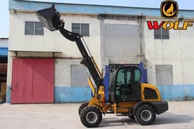 Wolf China 4 Cylinder Engine 1, 6 Tons Loading Capacity Mini Telescopic Hoflader/Radlader/Wheel Loader for Sale