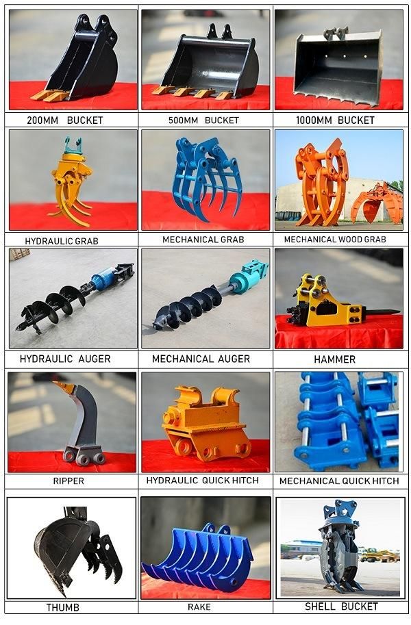 CE ISO 1.8 Ton Hot-Sell Mini Digger, with Hammer, Auger, Grapple for Choice Cheap Rubber Tracked Hydraulic Crawler Small Mini Excavator 5% Discount Price