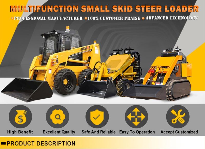 High Benefit Mini Skid Steer Loader 400kg with Attachment Price