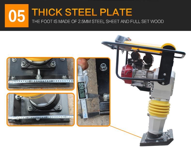 Hcr110 Tamping Rammer Gasoline Engine Gx160 Vibrating Rammer