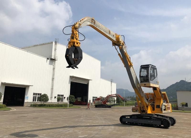 China Bonny Wzy32-8c 32 Ton Crawler Hydraulic Material Handler with Rotational Log Grab/ Timber Grab