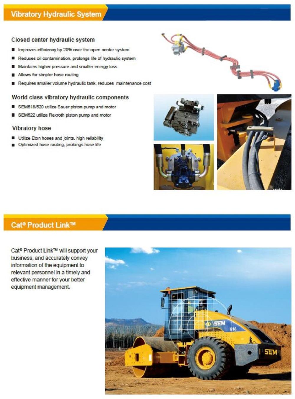 Single Drum Road Roller 20t Soil Compactor Sem520 20000kg Sem Brand