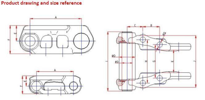 OEM Dh200 Excavator Track Link Chain Group Assy for Undercarriage Parts