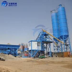 Hzs75 Concrete Plant Concrete Cement Mixing Plant with Double-Shaft Concrete Mixer