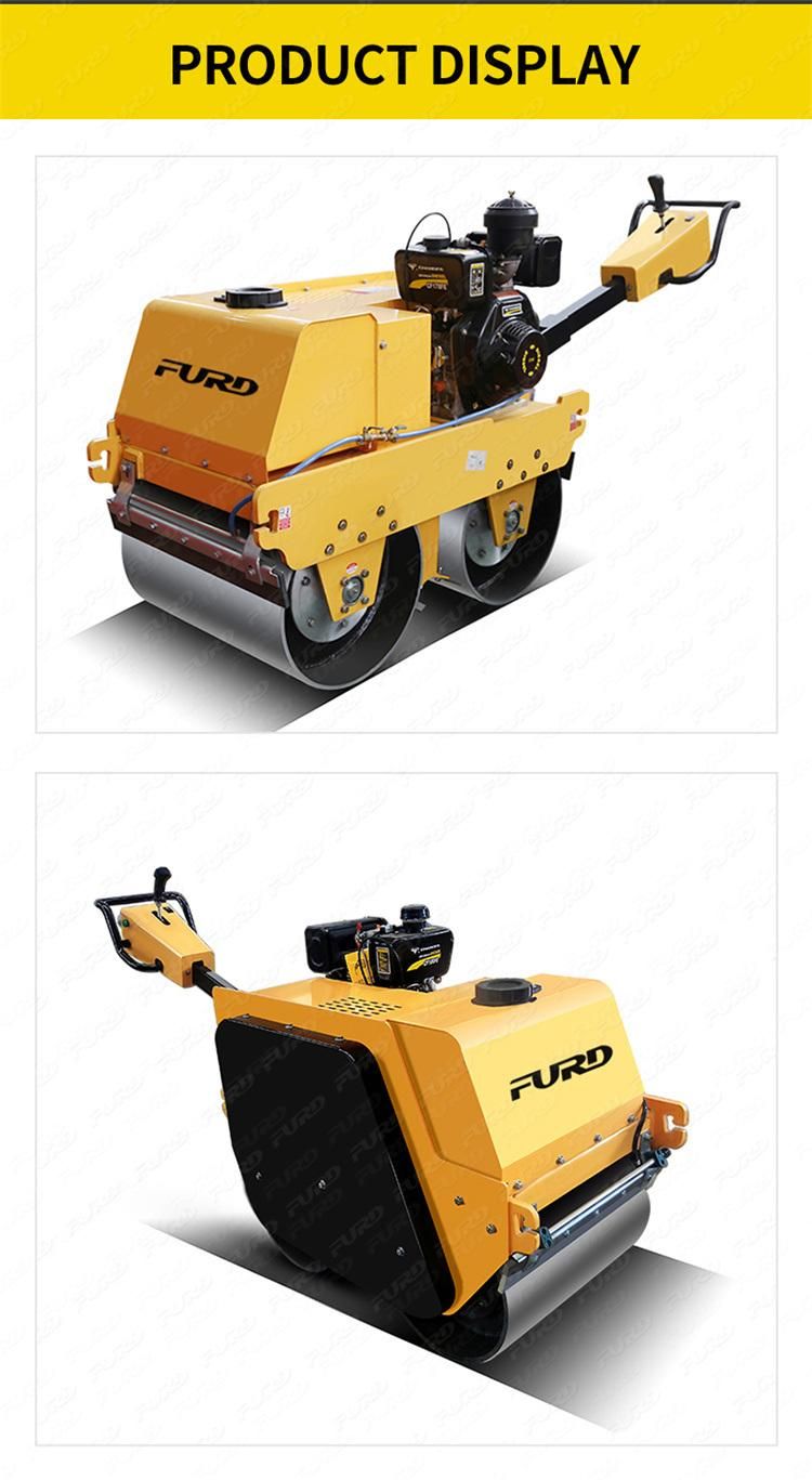 Double Drive Mini Road Roller Walking Behind Vibratory Roller