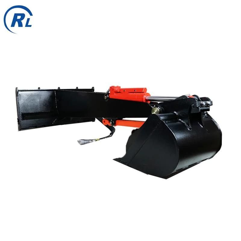 Qingdao Ruilan Customize Hydraulic Digger / Skid Steer Stiff Arm Backhoe Attachment/ Construction Machinery Equipment