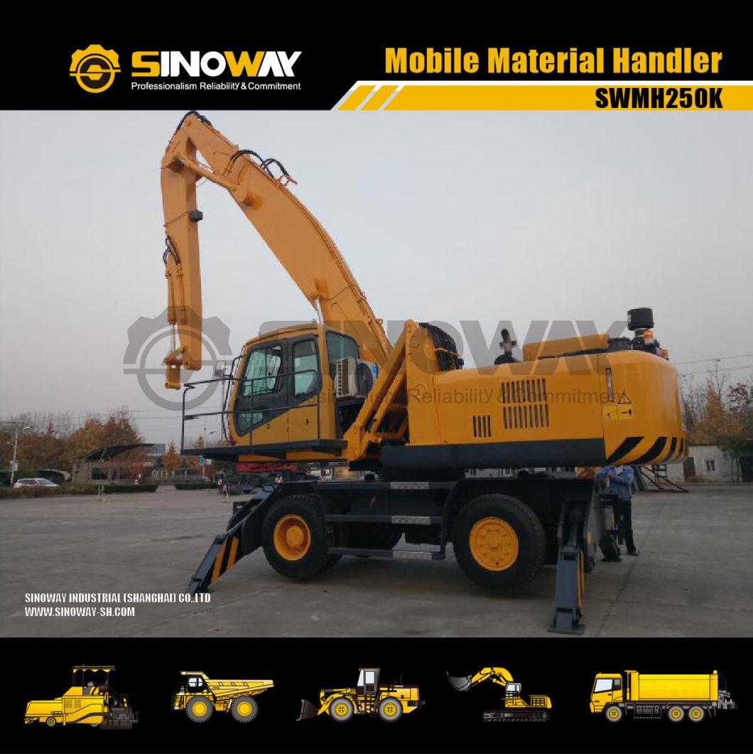 25 Ton Mobile Grab Machine Swmh250K Wheel Mounted Material Handler Price