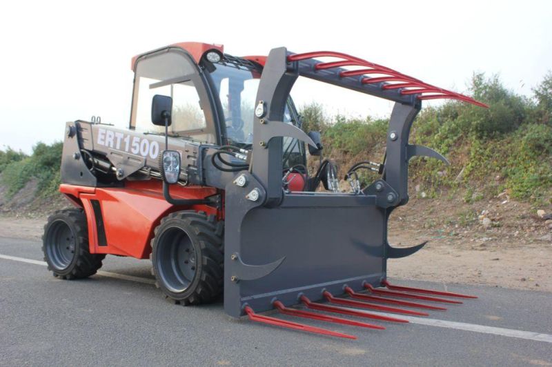 Everun Ert1500 1.35ton Chinese CE New Design Garden compact small mini Machine telehandler 4x4 telescopic wheel Loader with Hydrostatic Transmission for sale