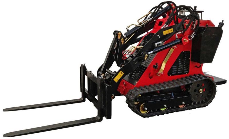 Multifunctional Walk Behind Track Drive Mini Skid Steer Loader for Sale