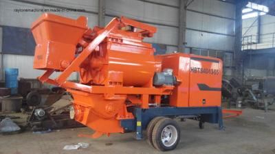 Mobile Movable Trailer Diesel Concrete Pump with Mixer