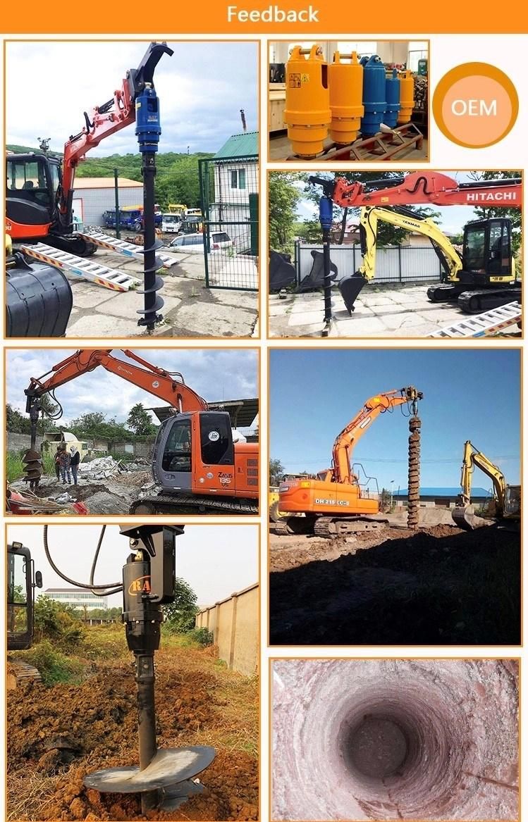 Mini Skid Steer Loader Excavator Machines Drilling Rig Tungsten Teeth Earth Auger for Clay Soft Soil