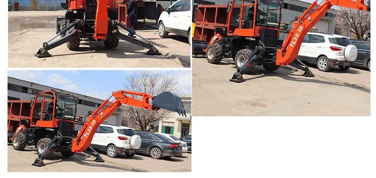 Titan Brand New High Quality 2.5ton Compact Cheap Mini Axle Parts Articulated Hot Sale Backhoe Loader with Grapple