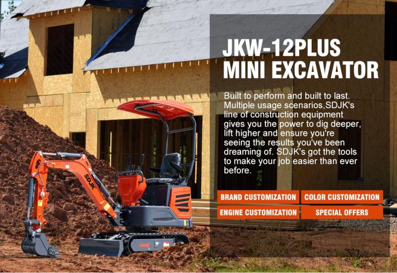 Micro Digger Mini Bagger Backhoe Mini Excavator 1ton 1000kgs