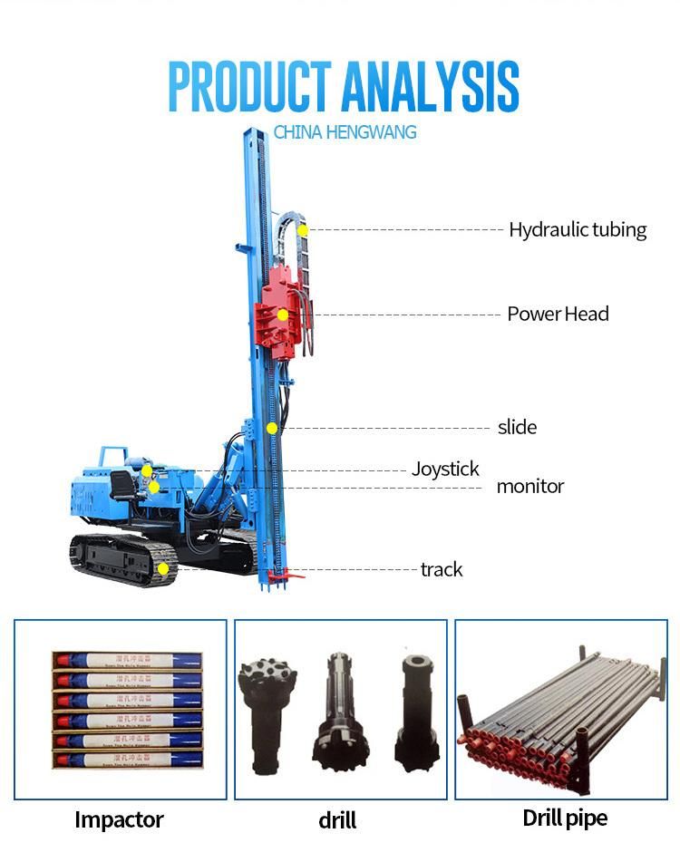 Solar Power Photovoltaic Crawler Ground Drilling Pile Driver Machine