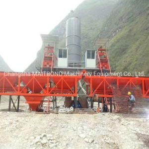 (SANLI) 100m3/H Concrete Machinery Automatic Elevator Bucket Mini Concrete Mixing Station