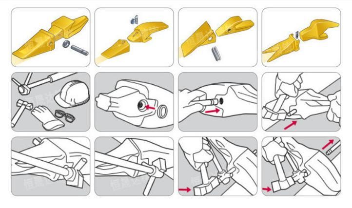 OEM Custom Wear Resistant Steel Bucket Teeth for Loaders and Excavators