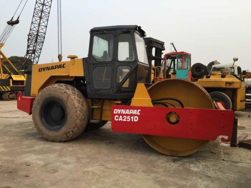 Second Hand Road Work Compacting Machine Construction Machine 12 T 14t 16t 18t 20t Low Price Single Drum Dynapac Ca25 Ca30d Ca251d Used Road Roller
