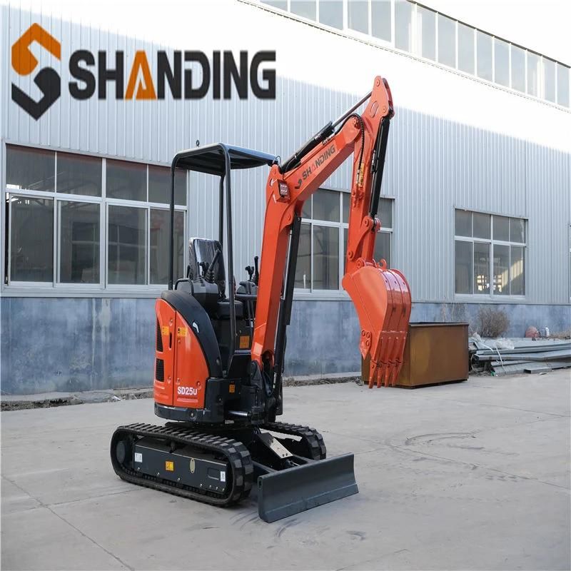 2.5ton Hot Sale China Micro New Garden Small Farm Home Crawler Digger Price with CE Mini Excavator/Bagger 0.6/0.8/1/1.8ton