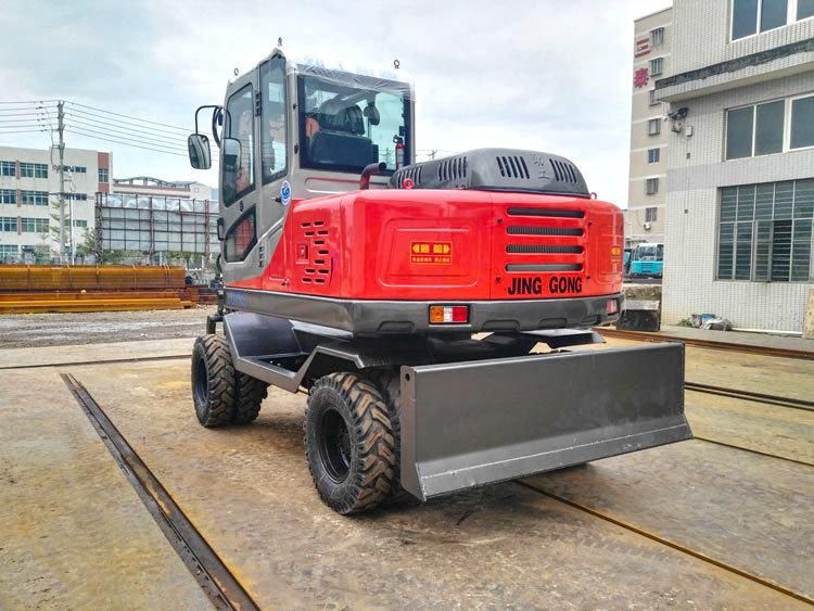 Excavator with Log Wood Grapple for Farm Machinery Wheel Excavator