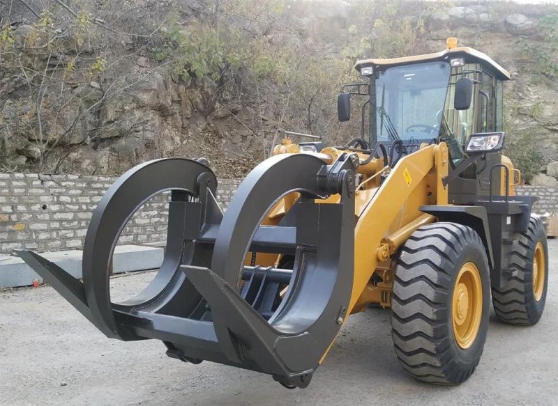 CE Approved 3t Wheel Loader with Log Grabber