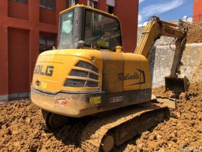 Used Mini Medium Backhoe Excavator Lin Gong E660f Construction Machine Second-Hand