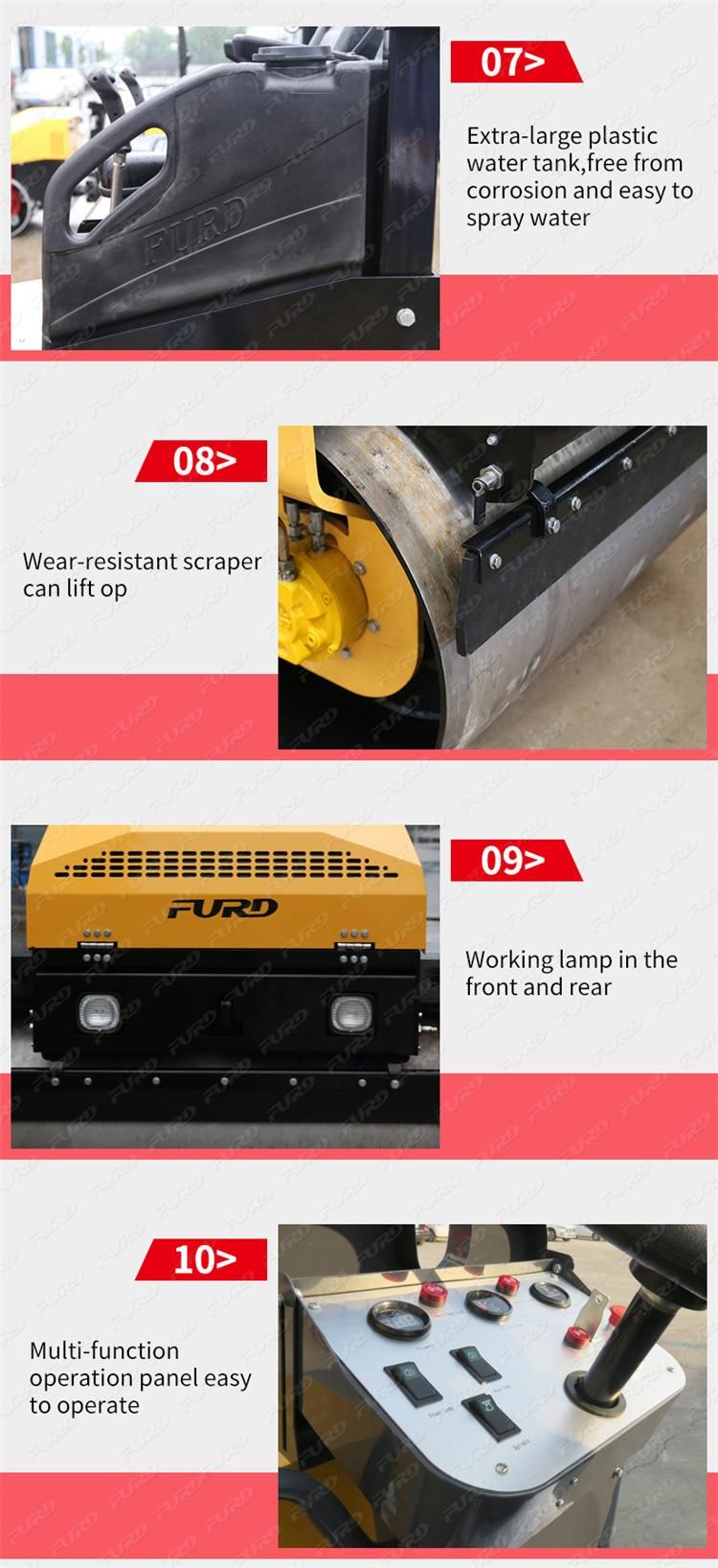 Double Drum Tandem Vibratory Roller Compactor Fyl-900