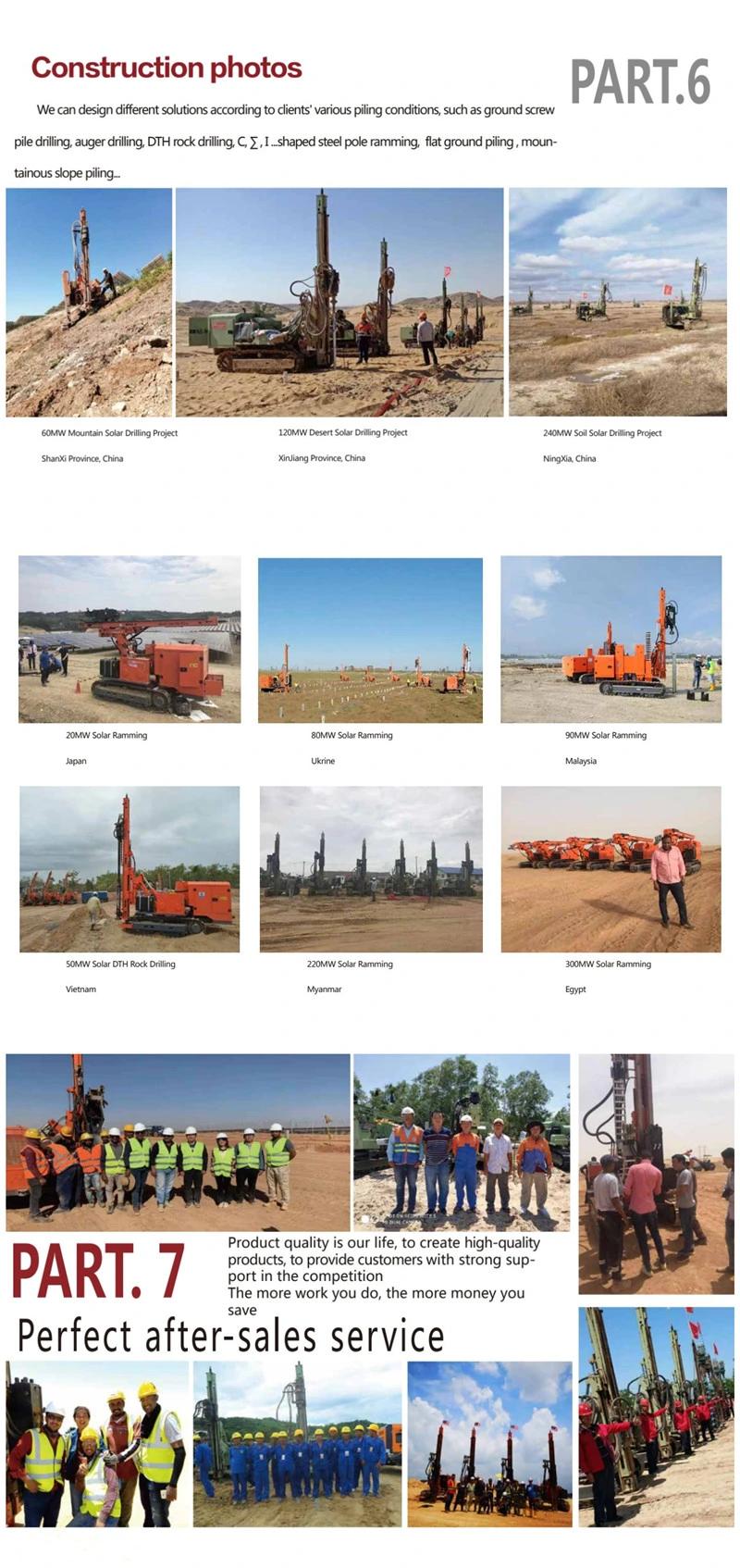 Hot Sale Solar Hydraulic Hammer Pile Driver for Post Sheet Ramming