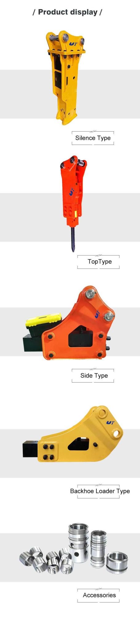 Hydraulic Side Type Rock Break Rock Hammer Excavator Hotsale