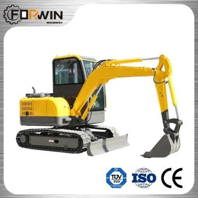 4 Ton Fw40b Mini and Compact Rubber Crawler Belt Track Excavators with Cabin for Sale